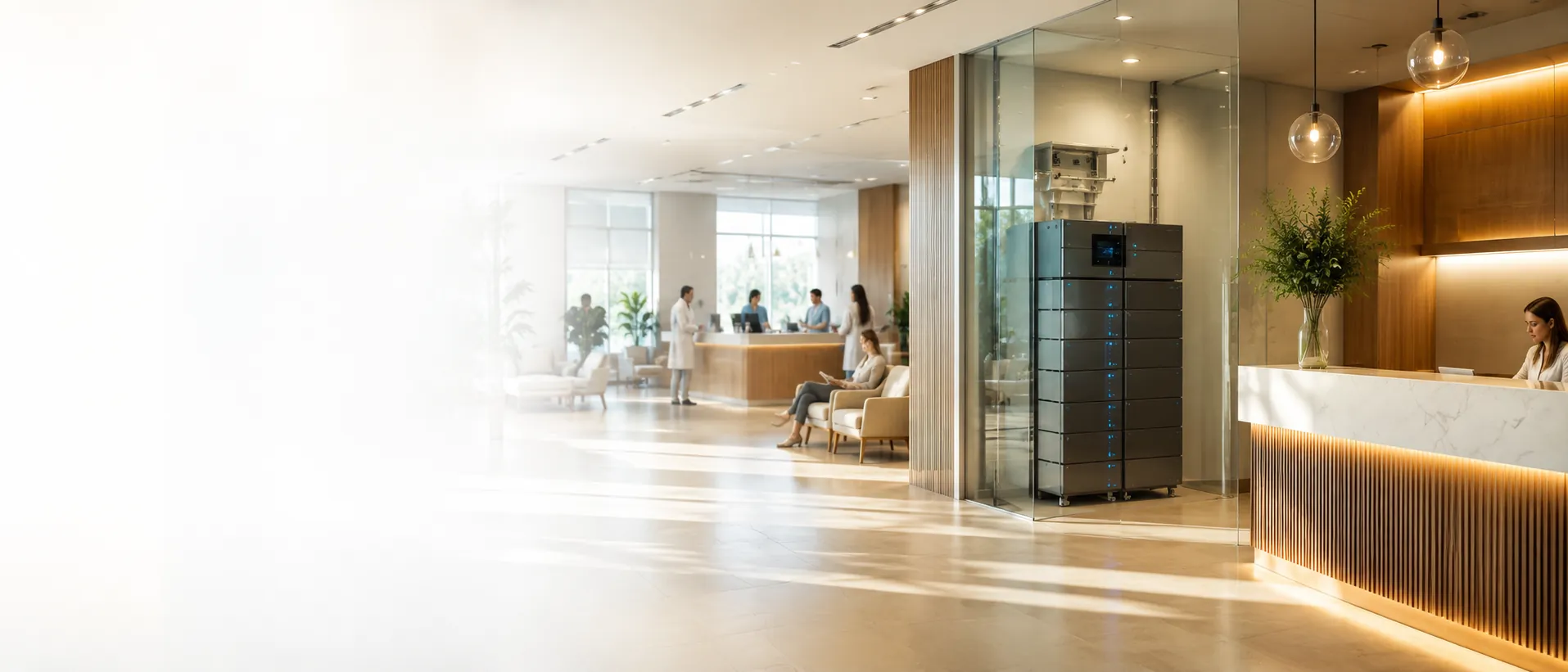 Banco de baterias em clínica — continuidade energética Solturi/WEG